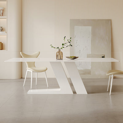 ACEX公式/ダイニングテーブル クリーム風 - 高品質なホワイト岩板を使用したテーブル