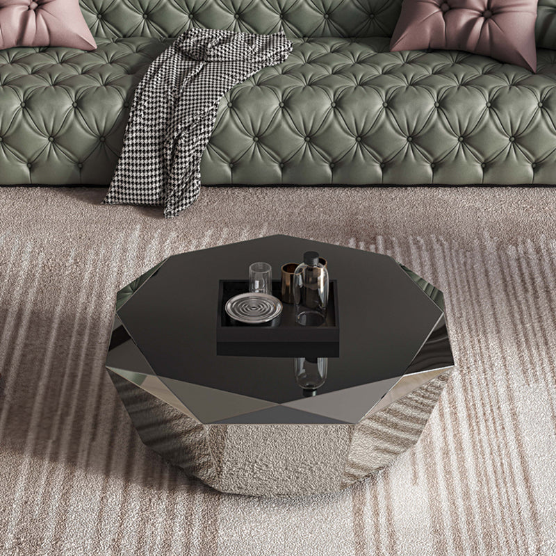 ACEX公式/異形ローテーブル ステンレス鋼 シルバー モダン デザイン性 ダイヤモンド おしゃれ センターテーブル